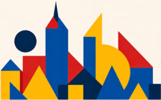 Geometric New York skyline